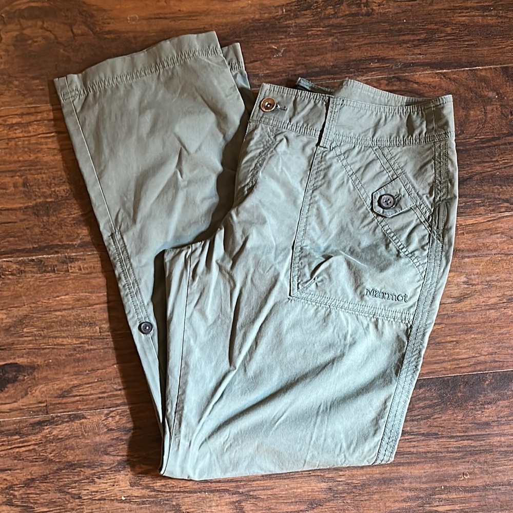 Marmot Green Cargo Pants Lightweight Outdoor Essential